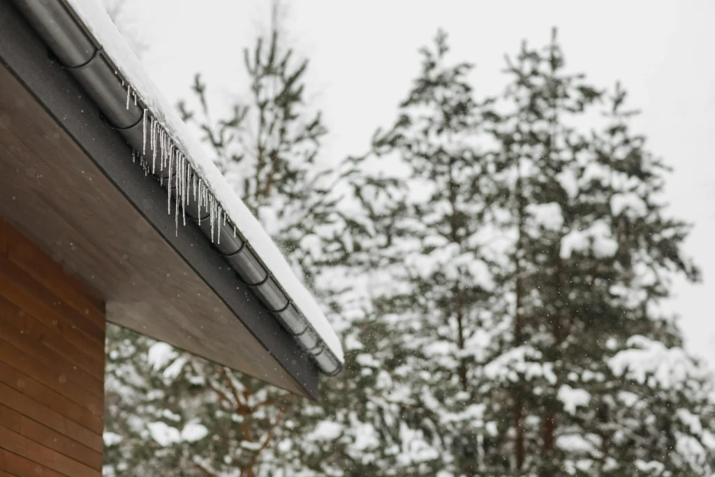 Ice Covered Gutters in Yorkshire