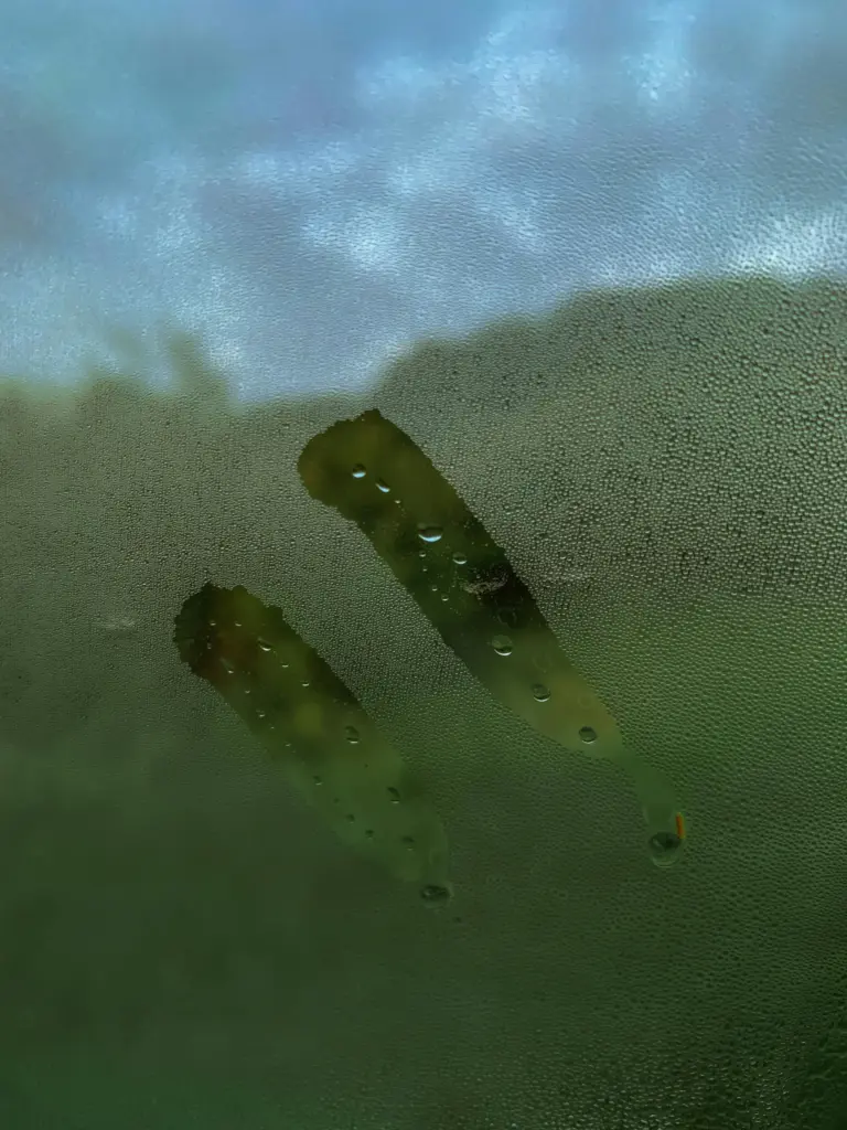 Condensation on the inside of a window in Dronfield caused by poor ventilation